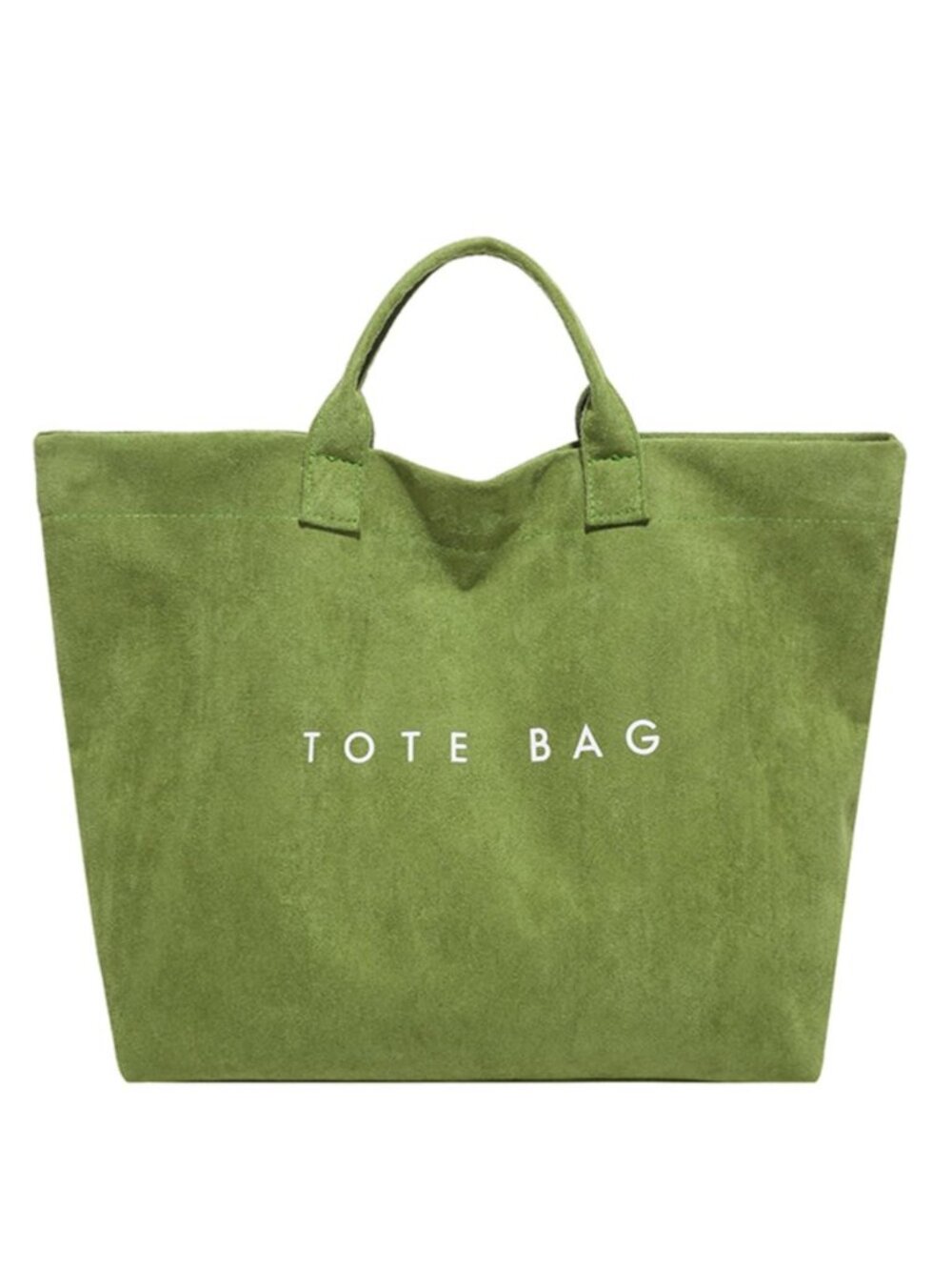 Suede Tote Bag for Women Tote Purse Letter Print Hobo Bag Handbag